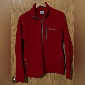 Columbia full zip fleece jacket Small Red